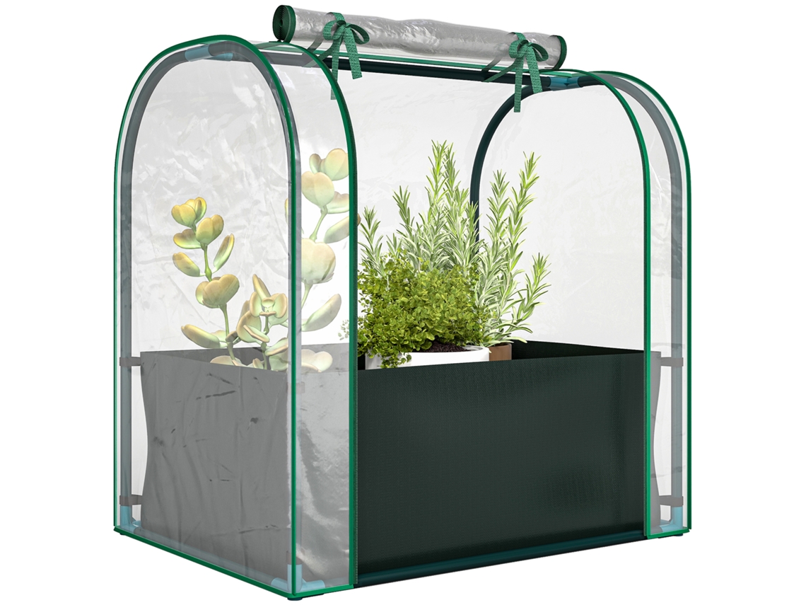 Mini Estufa Saco Plantio 68x50x70cm Portátil Verde