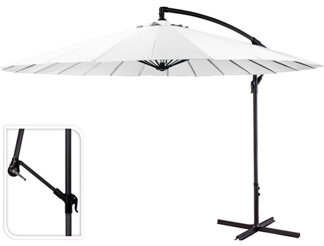 PARASOL EXCENTRICO 300CM BRANCO CORPO ALUMINIO