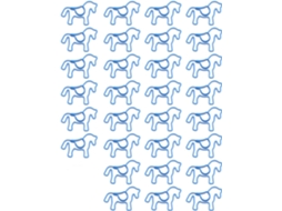 30 Clipes de Papel no Formato Cavalo, Clipes Metálicos Coloridos, Clipes Metálicos para Exibir e Registrar Mensagens