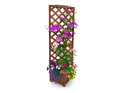 Jardineira De Madeira Marrom 180 Cm Com Treliça