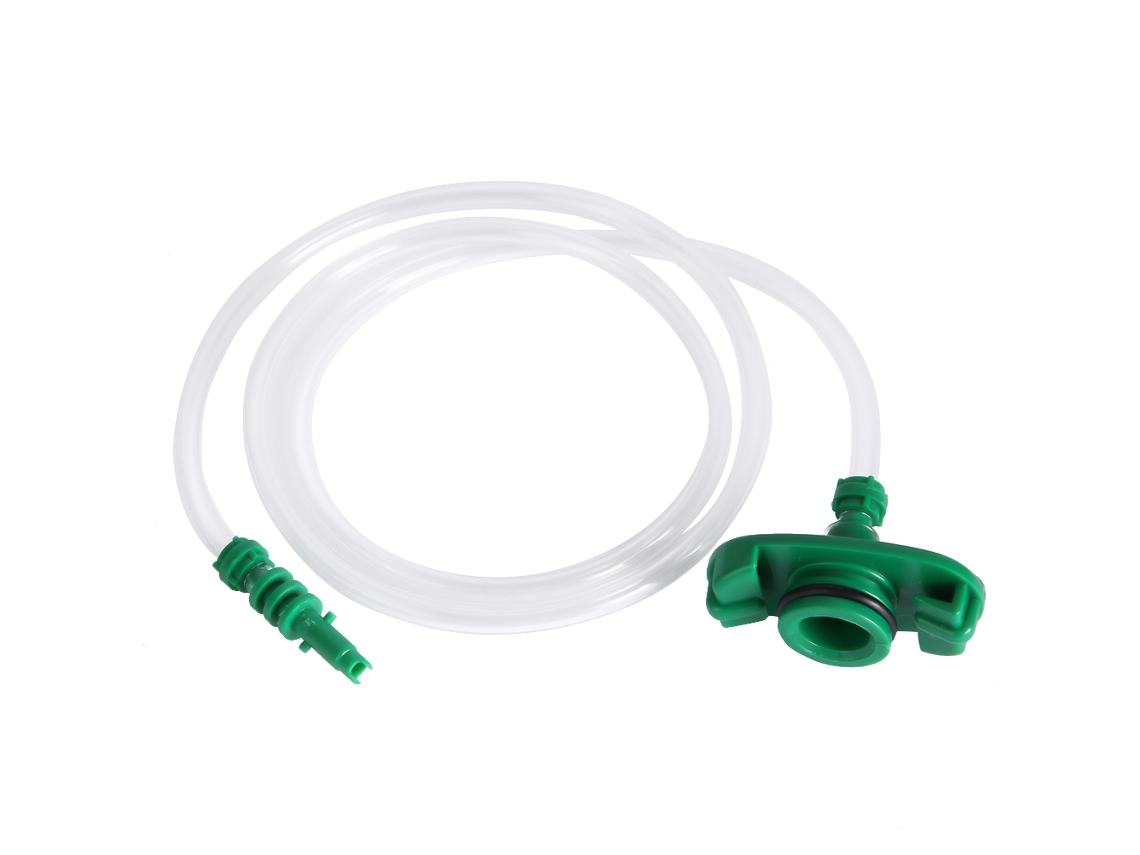 Laxiscreed Trocador De Agulhas Transparente Verde Com Tubo De 1 Metro Para Laboratório E Dental