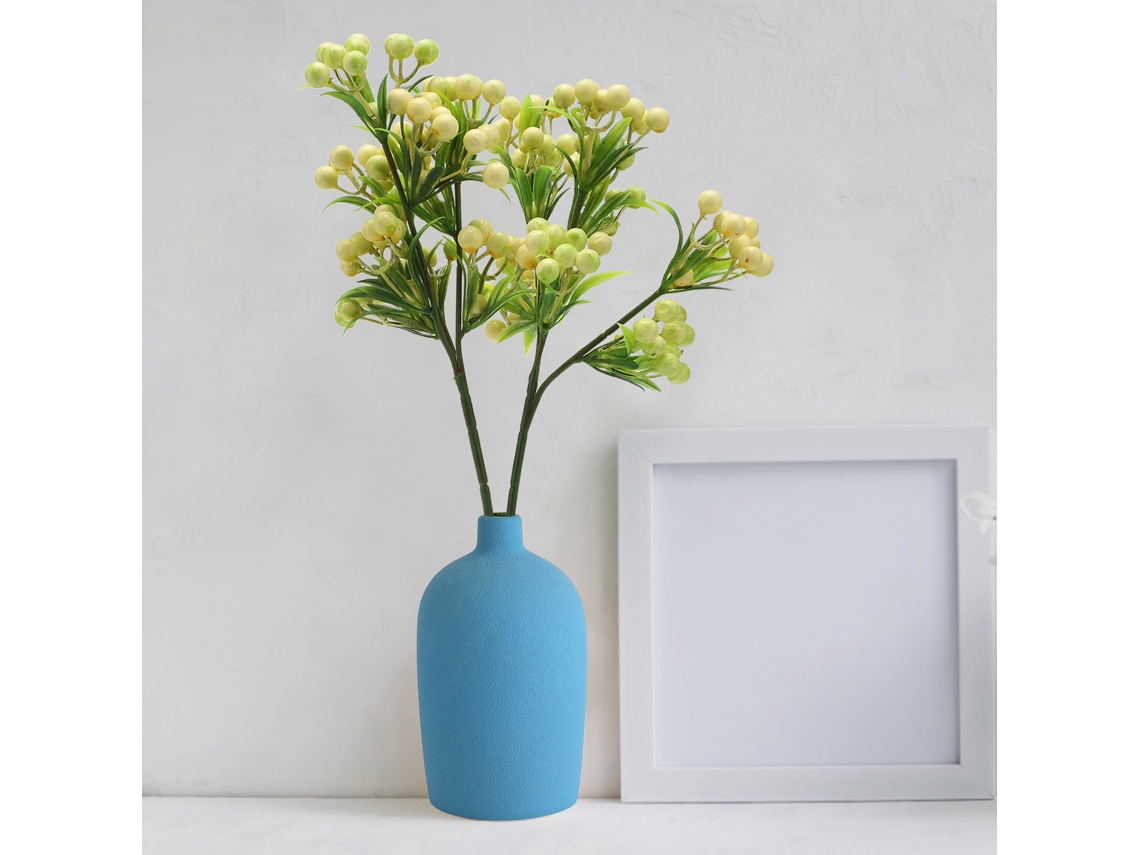 Flor artificial de natal com ramos de bagas simulados 35cm para decoração festiva S/MARCA