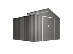 Abrigo de Metal WASABI Metálico 7,25m² 282x257x222 cm Acabamento Metálico de Alta Qualidade Claraboia Em Policarbonato