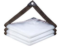 Heavy Duty Transparent Tarpaulin, Waterproof Tarpaulin With Reinforced Edges Aluminum Alloy Grommets, Tear Resistant
