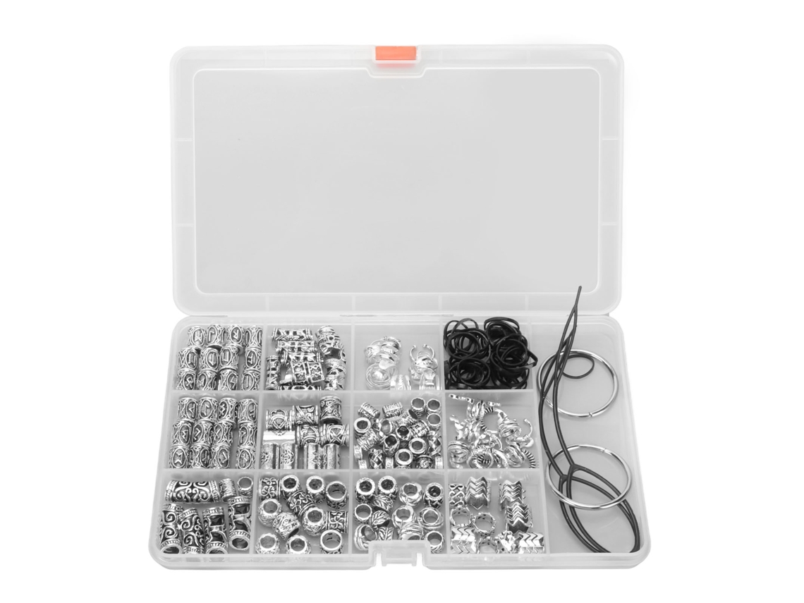 Conjunto De Joias Para Dreadlocks Com Pérolas, Pulseiras, Anéis E Bobinas De Liga Para Decoração De Cabelo
