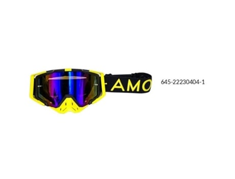 Óculos Cruzados de Motocicleta com Lente Espelho Azul AMOQ Aster Tamanho Único