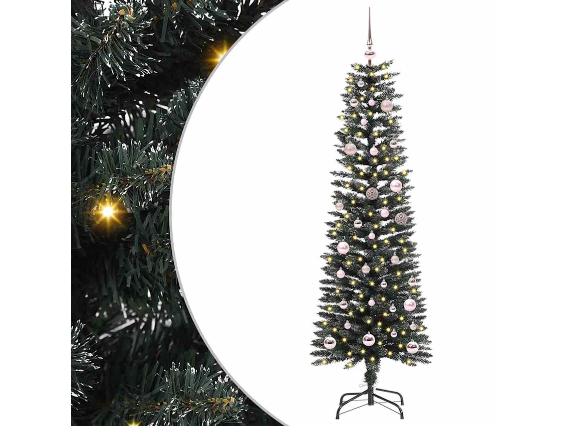 Vidaxl Árvore De Natal Artificial Verde 150 Cm Pvc, Plástico E Aço