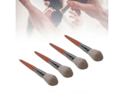 Pacote Com 4 Pincéis Para Pó Facial, Pincel Solto Para Pó, Ferramenta Essencial Para Maquiagem, Lã De Fibra Macia, Tamanho Grande Everley891