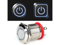 Laxiscreed Interruptor De Botão De Metal Com Led E Função De Auto-reset