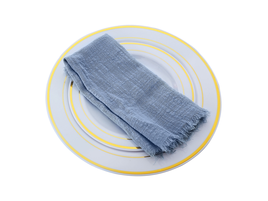 Toalhas De Mesa Cinza Azul 42x42cm 2un Com Runner