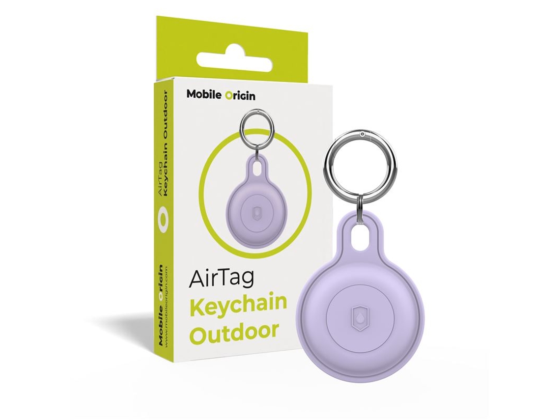Mobile Origin Airtag Capa Externa Com Chaveiro Para Apple Airtag Easy Roxo
