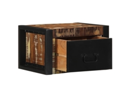 Maison Exclusive - Mesa De Cabeceira Multicor 40x35x25cm Madeira Maciça Recuperada