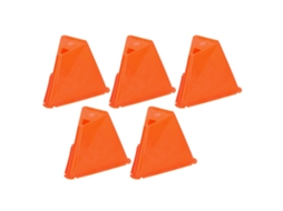 5 Cones De Treinamento Para Futebol, Skate E Basquete - Cones Duráveis De Marcação Em Plástico Laranja