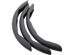 Conjunto De Capas Para Volante De Carro, 3 Peças, 15 Polegadas, Fibra De Carbono, Antiderrapante