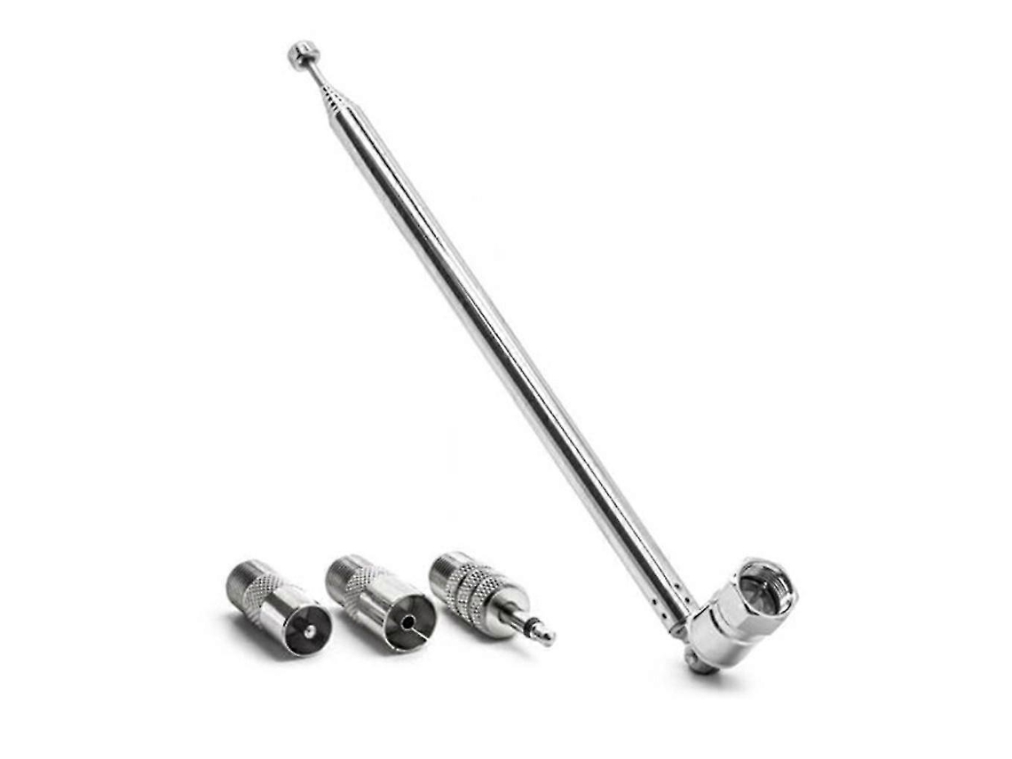 Antena De Rádio Fm Telescópica Com Conector Fêmea Tipo F Para Tv