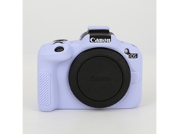 Capa Silicone HEXINYIGJLY para Canon R50leve Antirriscos, Acesso Total Tripé Roxo
