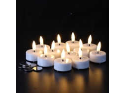 Conjunto De 12 Velas Led Sem Chama, Funcionamento A Bateria, Temporizador, Para Mesas, Casamentos, Festas E Ambientes Internos