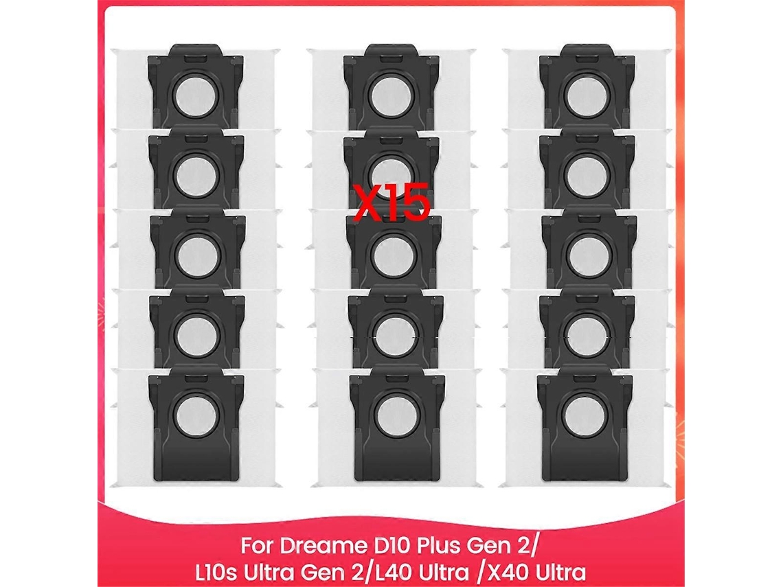 Sacos Para Aspirador De Pó Dreame D10 Plus Gen 2/l10s Ultra 2/l40 /x40 Ultra Tuotuo