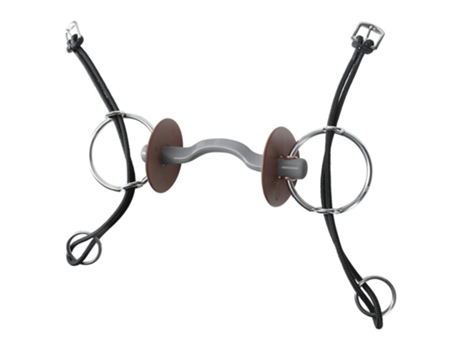 Hard Bit Gag Konnex Snaffle Prateado 140 Mmberis