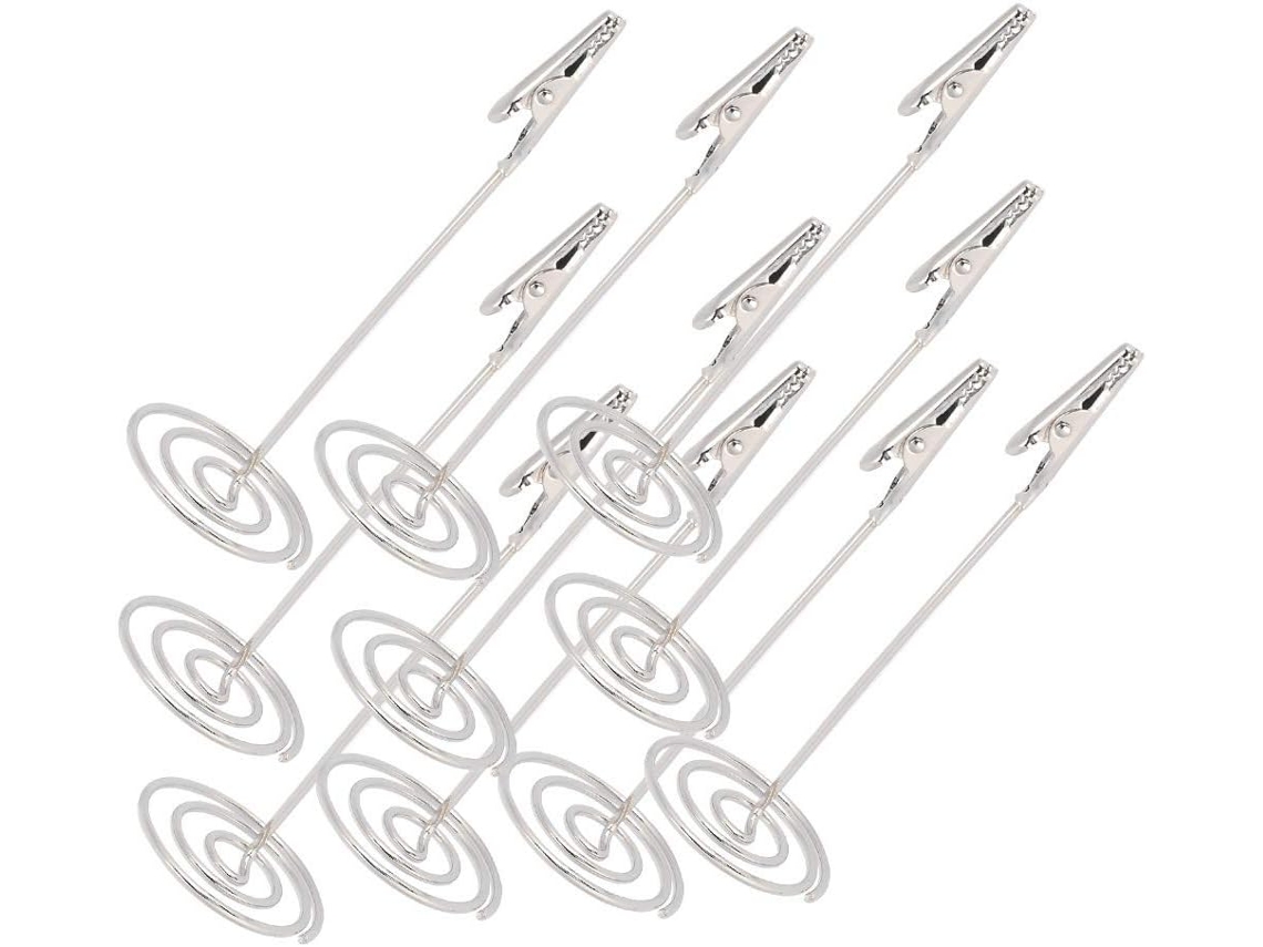 Clipes De Metal Para Cartões Mesa, Porta Cartões Durável Em Aço Carbono, Perfeito Para Casamentos E Escritórios