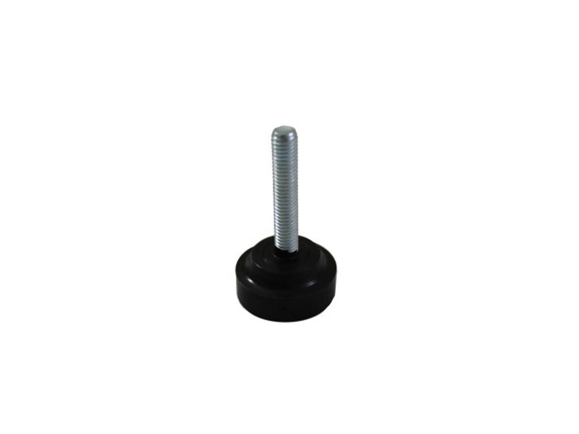 Pé Regulável Macho Preto M8 X 50mm Ø34mm Borracha