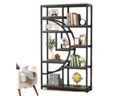 Estante, Design Industrial, 9 Prateleiras Abertas, Preto
