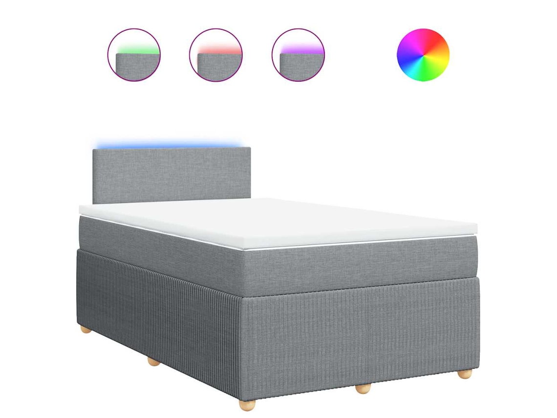Box Spring Bed, Box Spring Beds Vidaxl Cinzeto Tecido (120 X 190 Cm)