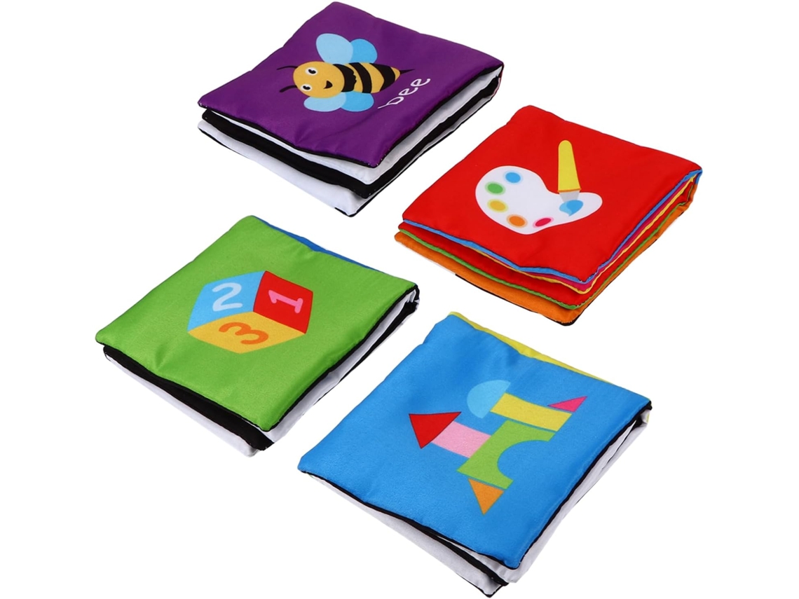 Conjunto Educativo de Inglês para Meninos e Meninas com Estampas Vibrantes e Papel Crepitante Embutido. CHABERLU