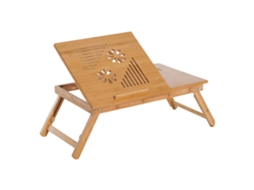 Mesa Portátil BTFORUS de Bambu para Cama, bandeja de Café da Manhã Dobrável e Ajustável, suporte para Notebook com Gaveta 55x35x22 32.5cm