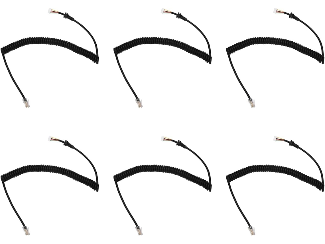 Conjunto de 6 Cabos de Microfone de Substituição para 48a6j Ft 7800 SFUSHOS