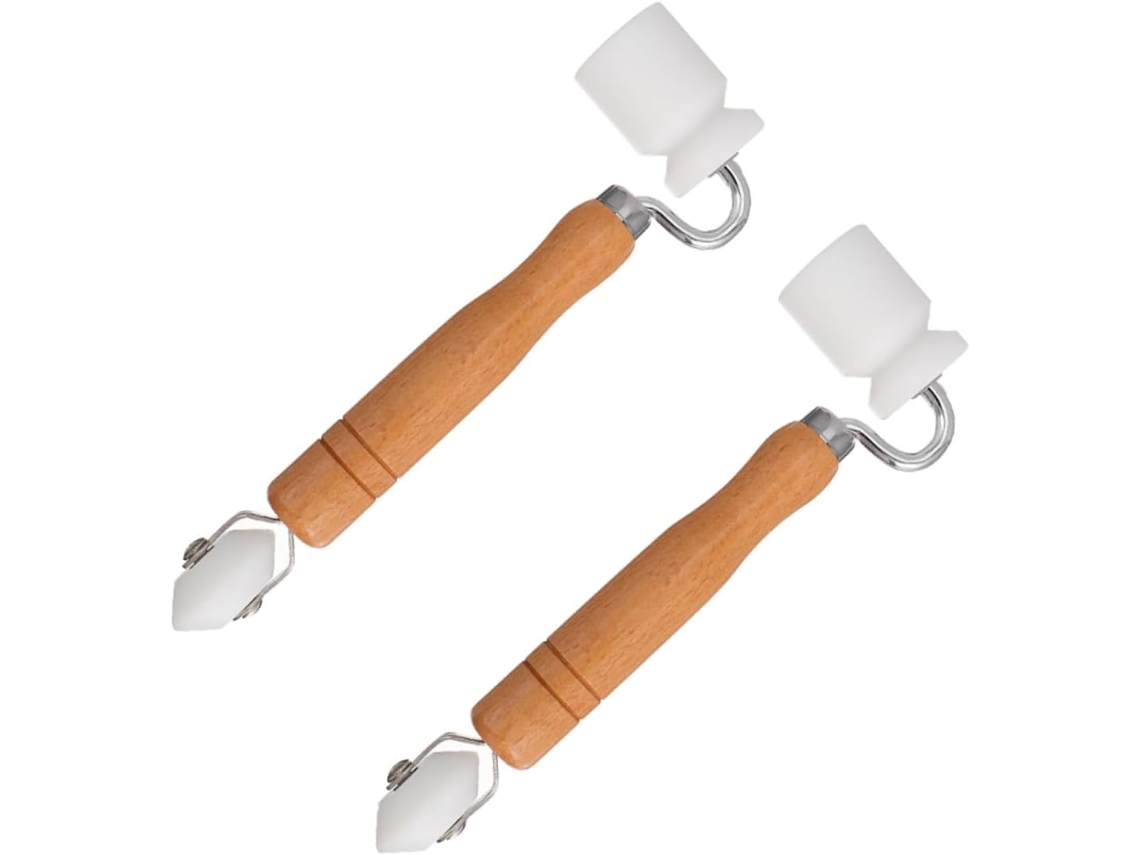 Rolo De Papel Parede Madeira Branca, 2 Peças, Cabeça Dupla, Fácil