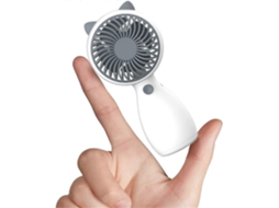 Mini Ventilador Portátil, Portátil Usb Recarregável, De Mão Silencioso Da Mesa Com Cordão (b Ranco)