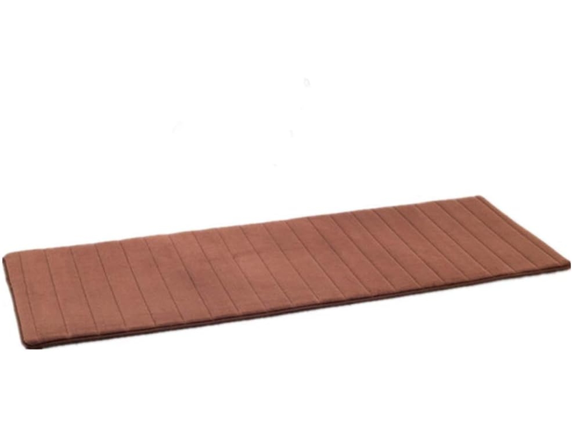 Tapete De Banho Em Espuma De Memória Antiderrapante 40x120cm Castanho Café