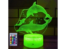 Luminária De Mesa, 16 Leds, Visual 3d, Para Cabeceira, Escritório, Leitura E Ambientes Internos