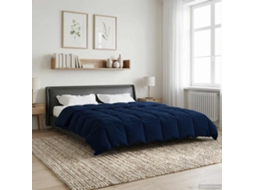 Vidaxl Edredom De Inverno 200 X 220 Cm Inverno Azul Escuro Respirável