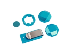 Omni-2026porta Tiza Para Tacos De Billar Universal De 3 Capas Clip Octagonal Accesorio De Billar Azul