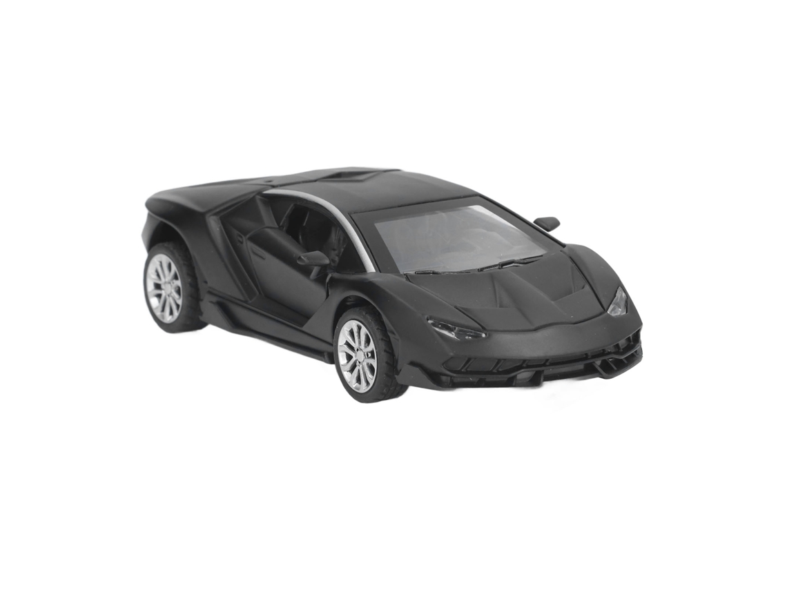 Primerox modelo de Carro de Liga 1:36 com Mola para Crianças Presente de Aniversário Preto