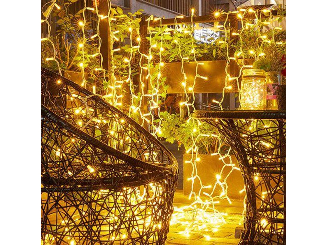 Guirlanda Led 600 Lâmpadas 100m Impermeável Para Interior E Exterior,decoração De Natal,luz Branca Quente Para Janela E Cortina Btforus