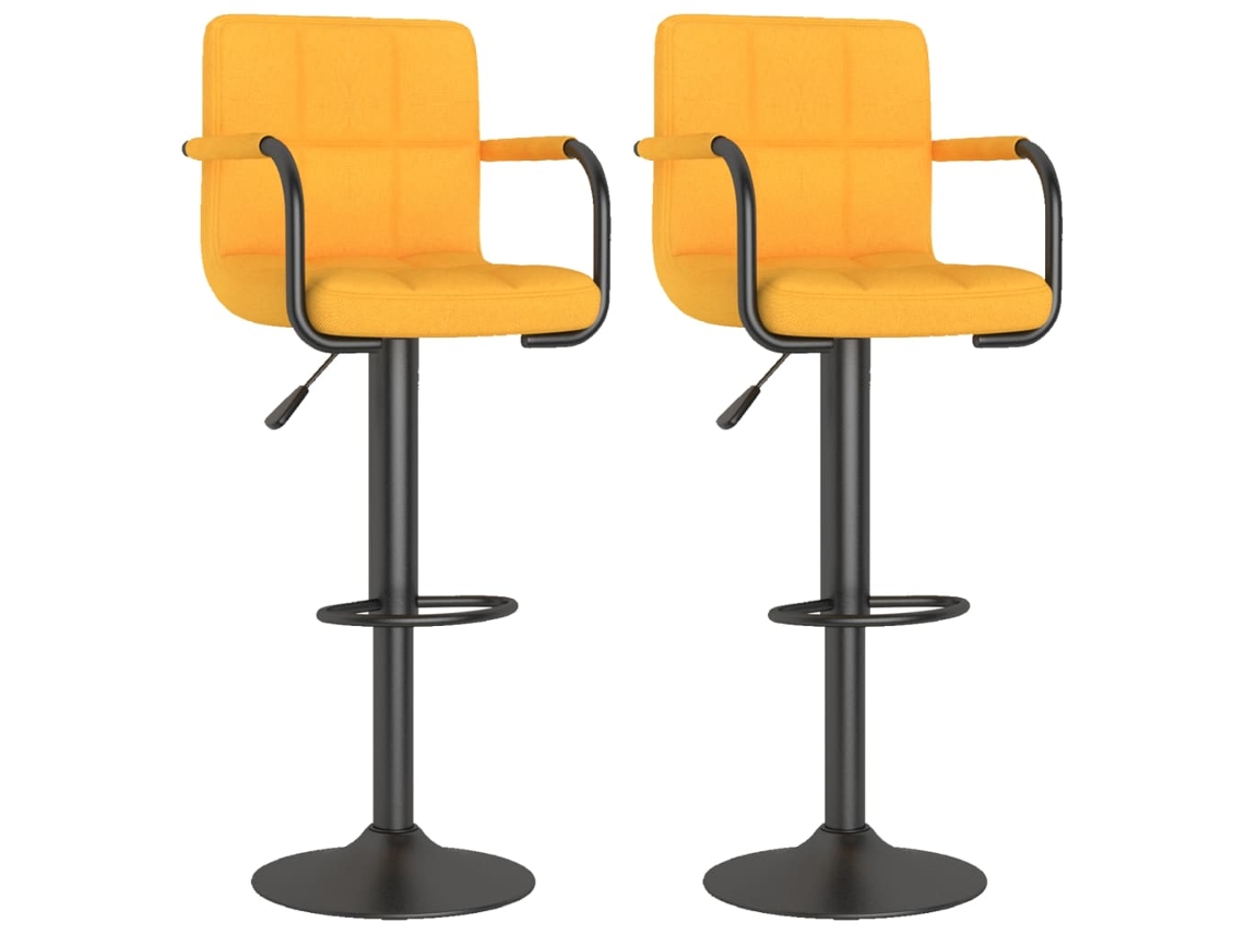 Bar Stool, Bar Stools Vidaxl Amarelo Tecido (n/a)