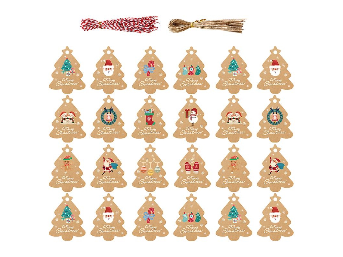 1 Conjunto De Pingente De Etiqueta De Árvore De Natal Allinless