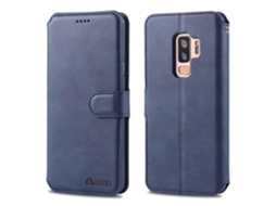 Capa De Couro Pu Com Flip Horizontal Magnético E Textura De Bezerro Azns Para Galaxy S9 Plus Com Suporte, Compartimentos Para Cartões E Porta-retratos