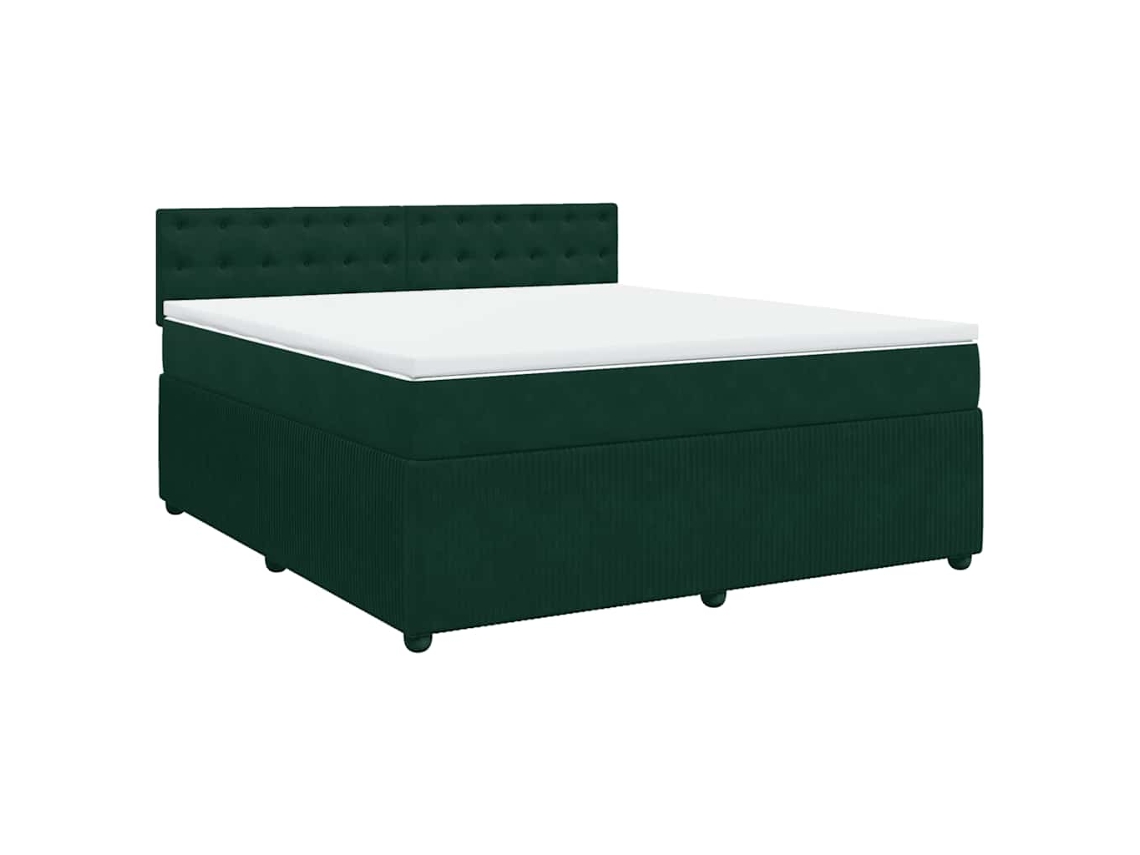 Box Spring Bed, Box Spring Beds Vidaxl Verde Veludo (180 X 200 Cm)