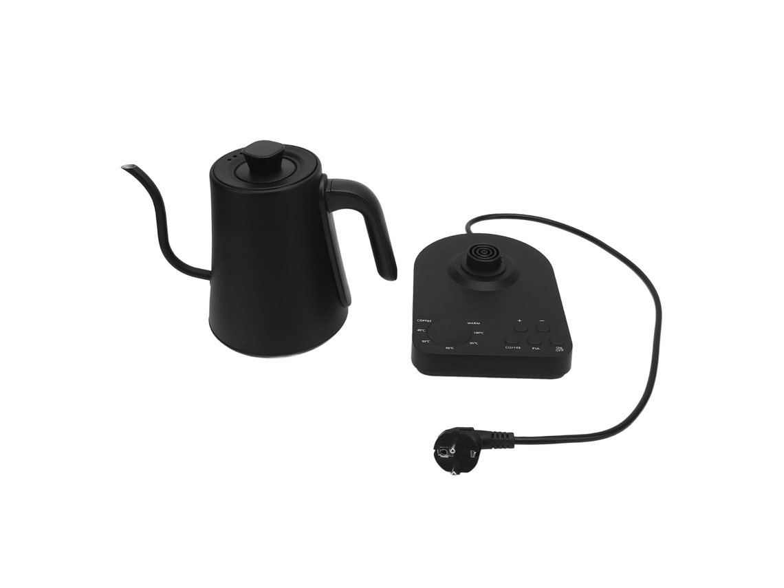Chaleira elétrica com bico tipo pescoço de ganso, 1200 W, 1000 ml, 5 configurações de temperatura para chá e café