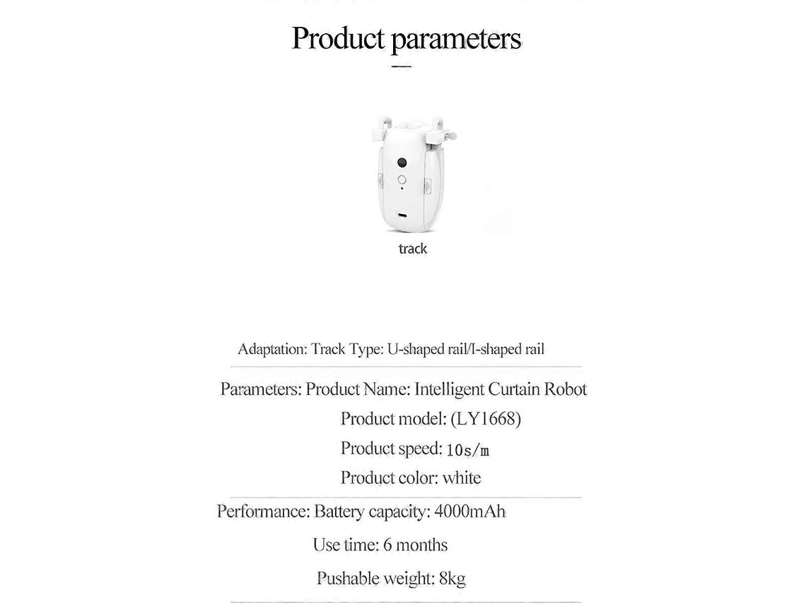 Robô Abridor De Cortinas Tuya Smart Bluetooth T/u Scan Track Slowmoose