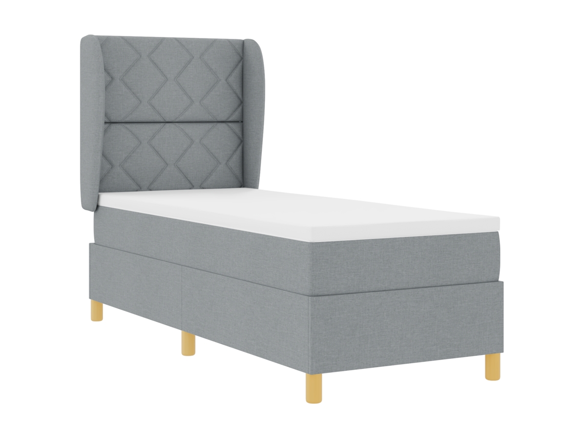 Colchão De Cama Com Zíper Vidaxl Cinzento-claro Tecido (80x200 Cm)