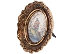 Porta Retratos Decorativo Retrô Resina Suporte Criativo Fotos Acabamento Relevo Estilo Europeu Elegante Estar GOKOCO