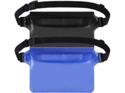 Conjunto de 2 Bolsas Esportivas AQUAFORGE PVC impermeáveis ajustáveis com tela sensível ao toque para pesca, praia e natação