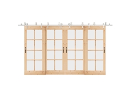Vidaxl Kit Ferragens P/ Porta Deslizante 400cm Aço Inoxidável Prateado