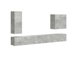 Conjunto de parede com 6 peças Cinzento MAISON EXCLUSIVE