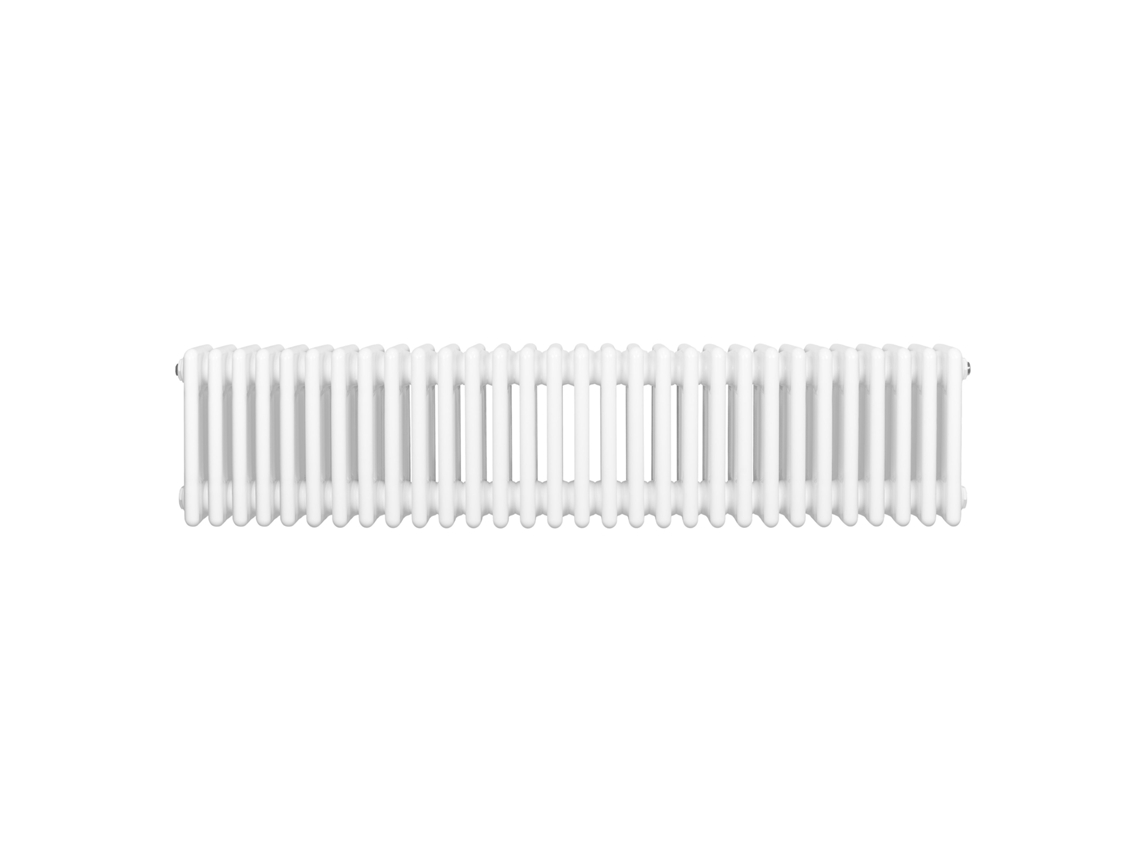 Radiador Horizontal 4 Colunas 300x1370 Mm - Branco, Aço Carbono 1.5 Mm, 1519 W, Alta Eficiência, Fácil Instalação,
